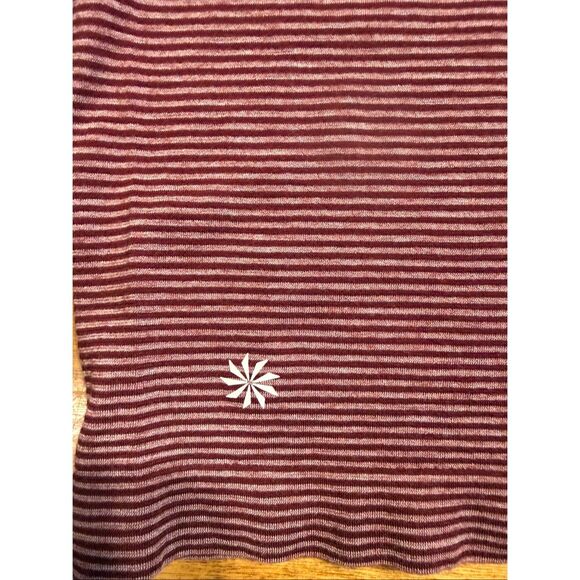 Athleta Women's Striped Cowl Neck Wool Blend Tunic Sweater Burgundy XL - Picture 5 of 9